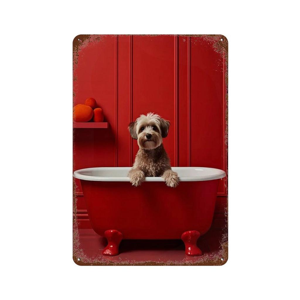 Смешные животные Туалет Металлические таблички Декор Горилла Слон Кошка Собака Настенное искусство Жестяная табличка Постеры Картинка для ванной