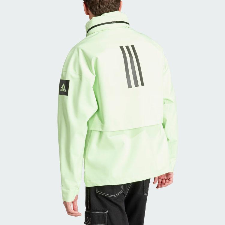 Adidas Myshelter Rain.Rdy Parka With Concealed Hood and Long Sleeves Men Outerwear Green IS1878