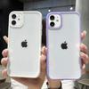 Противоударный прозрачный чехол для телефона с цветным бампером для iPhone 15 14 13 12 Mini 11 Pro Max XR X XS 8 7 Plus SE2022, прозрачная задняя крышка
