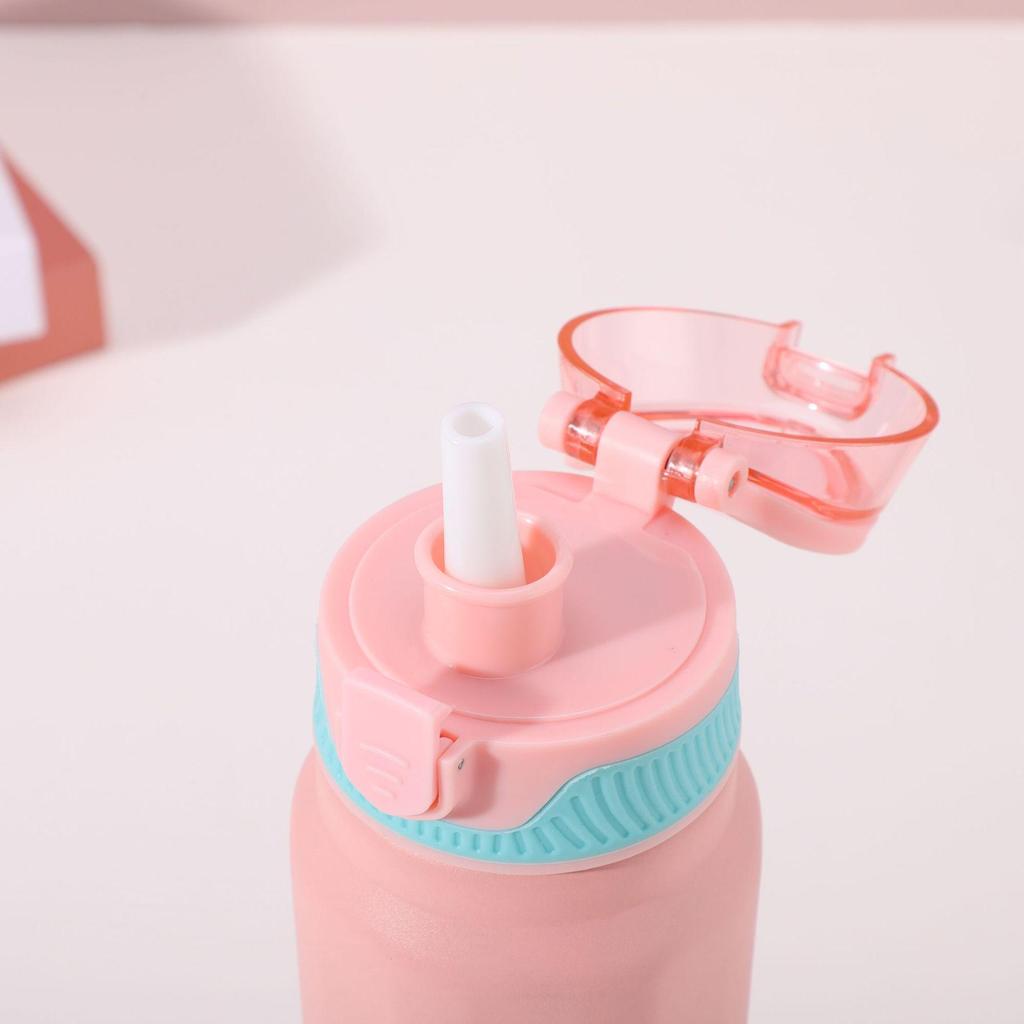 Портативный термостакан для спорта с соломинкой - Нержавеющая сталь для использования на открытом воздухе мужчинами и женщинами