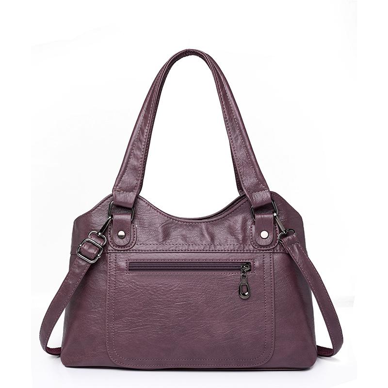 Женская сумка из мягкой кожи, большая вместительная сумка для матери среднего возраста, сумка через плечо через плечо