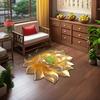 Yousheng Lotus Flower Shaped Rug 3D Visual Effect Lotus Carpet Absorbent Area Rug with Non-Slip Backing for Bedroom Living Room Bathroom Kitchen