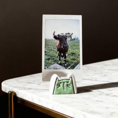 4 шт. Керамические держатели для фотографий в виде кошек ручной работы, держатели для отображения фотографий в форме кошек, настольное украшение для дома и офиса, подарок для любителей кошек