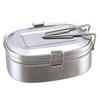 Двухслойный контейнер для хранения продуктов из нержавеющей стали для студентов в обеденной коробке Bento