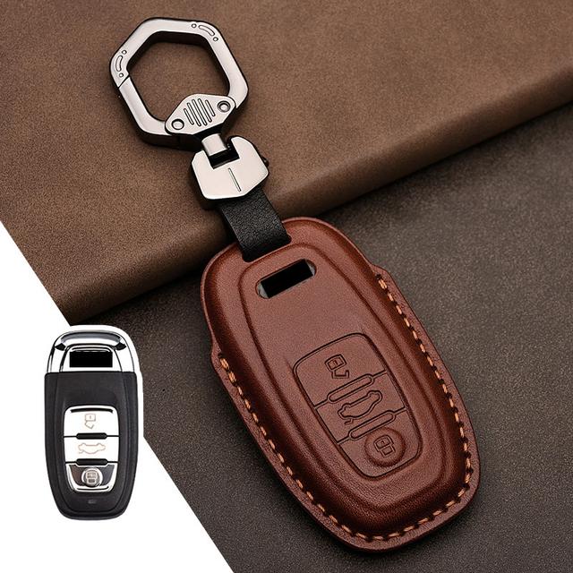 Кожаный чехол для ключей от машины для A4 A4L A5 Q5 Q7 TT 2016 2017 Key 2016 2017 20 18 аксессуары для укладки