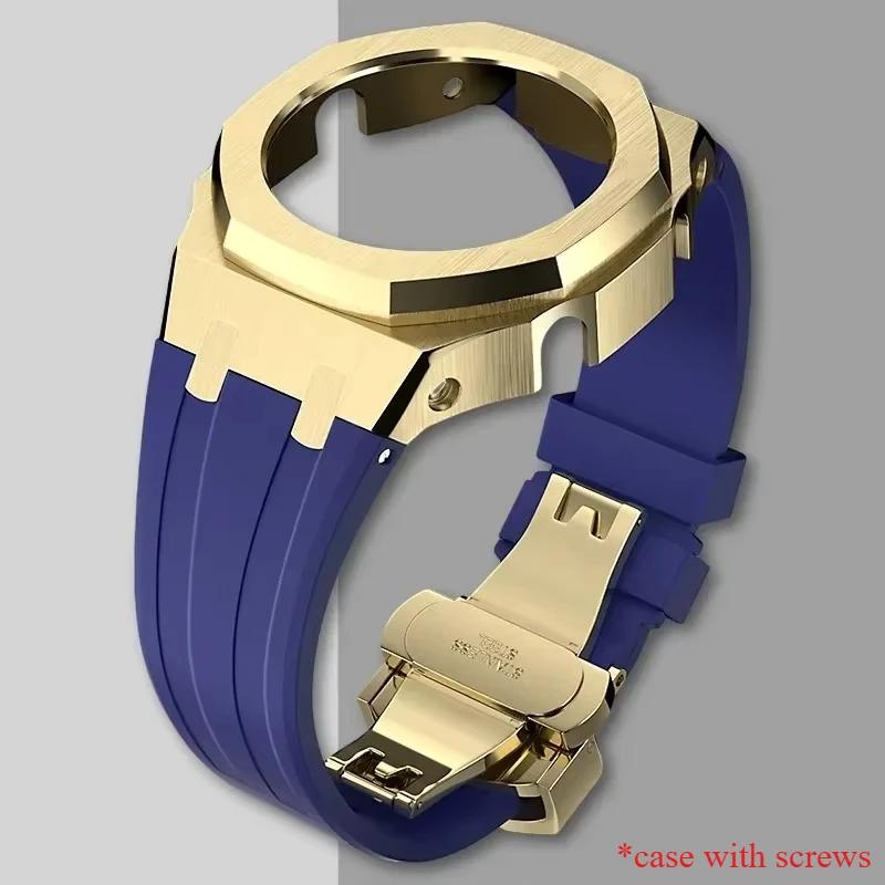 Металлический корпус 4-го поколения Безель Рамка GA2100 GAB2100 Casioak Мод Кит Модификация Рамка Для GA2110 Металлический Резиновый Ремешок Аксессуар Оптом