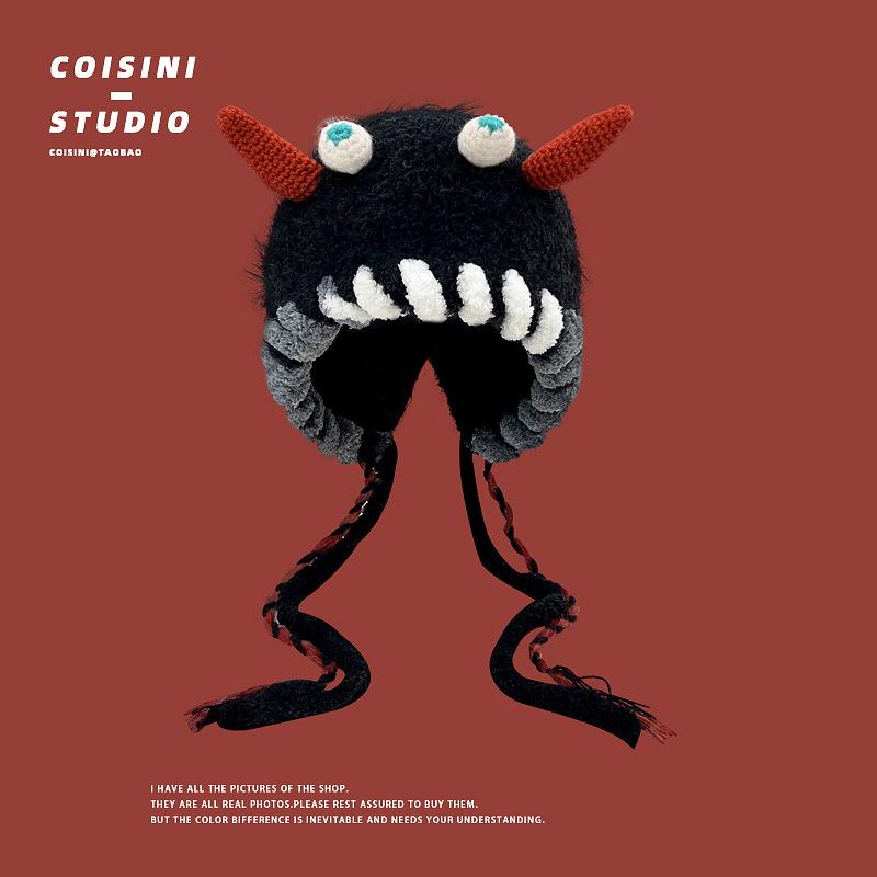 Милые медвежьи ушки Тедди флис вязаный разноцветный пуловер шапка для женщин зимние теплые защитные наушники Able Straps шапки-бомберы