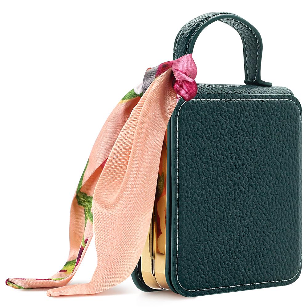 For Samsung Galaxy Z Flip7 5G Case PU Leather+PC Tote Phone Cover with Mirror