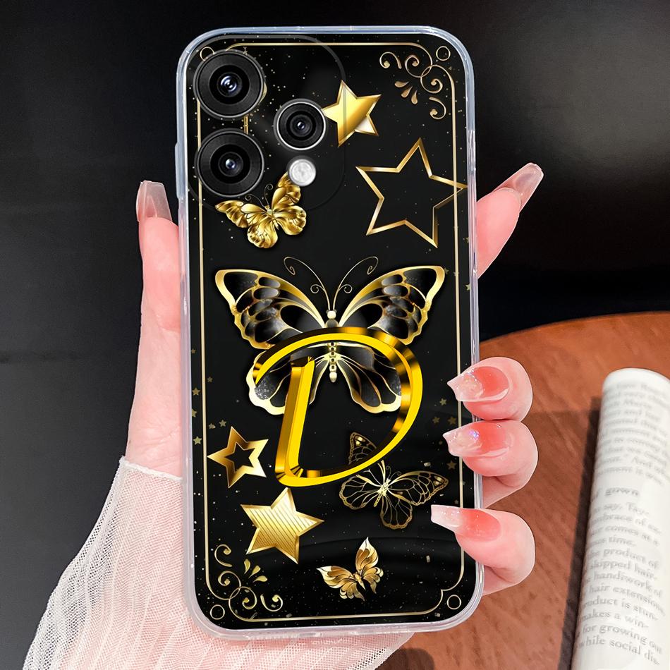 Чехол для телефона Oppo Reno 15 Pro Mini 15F 15C 5G Великолепные Звездные Буквы Ударопрочный Корпус Для Oppo Reno15 Мягкий Прозрачный Силиконовый Funda