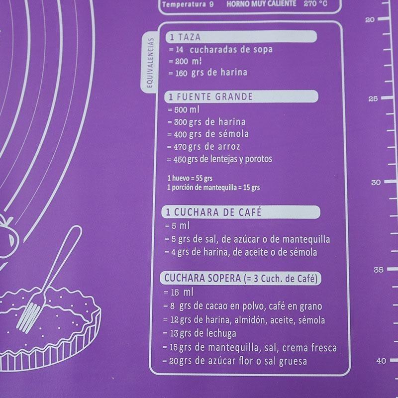 Кулинарный силиконовый коврик 45x60см для раскатывания теста
