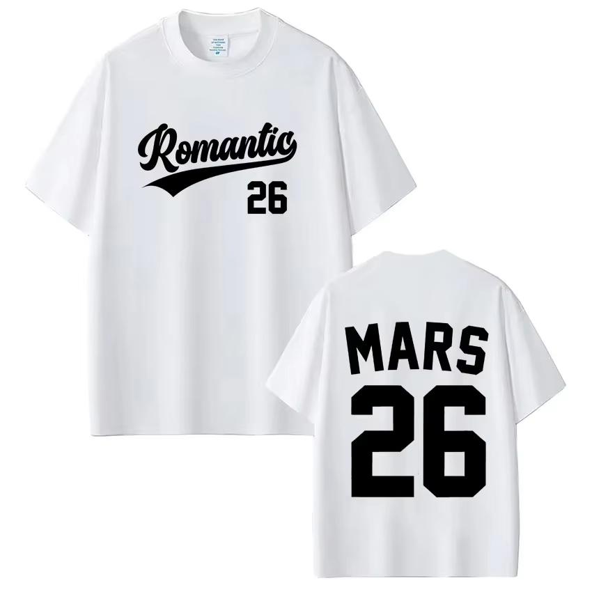 2026 Bruno Mars The RoUnisextic Tour Print Merch Tshirt 100Cotton Clothing Unisex Unisexs Unisex Hiphop TShirts Y2k Casual Fan Tee