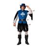 Déguisement Homme Mousquetaire Bleu