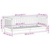 Daybed without Mattress 90 x 200 cm Solid Pine Wood