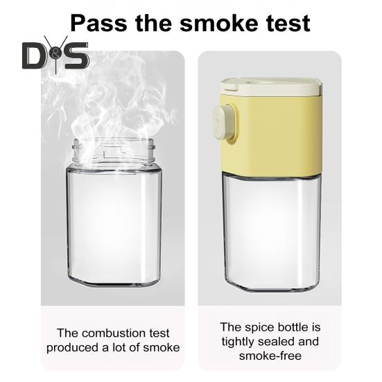 Salt & Spice Shaker 0.5g Precision Dispenser with Moisture-Proof Design 200ml BPA-Free Glass Kitchen Spice Jar for Camping BBQ