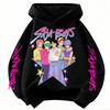 Детское худи KPop Охотник на демонов с принтом Детская мультяшная мода Осень Повседневное Теплое пальто Худи