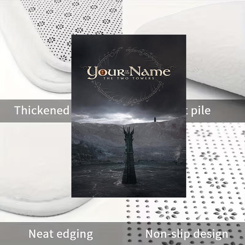 Lord Rings 3Pcs Personalized Customization Bathroom Mat Set Toilet Lid Cover And Rug Ushaped Bath Mats Nonslip Door Mat Decoration