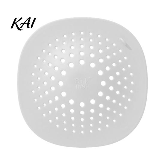 Universal Sink Filter Kitchen Strainer Mat with Suction Cup, Food Residue & Hair TPR Drain Catcher Floor Cover, Anti Clogging Mesh for