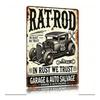 Винтажный металлический плакат с изображением Rat Rod, Ретро знак для гаража с автомобилем, 20x30 дюймов