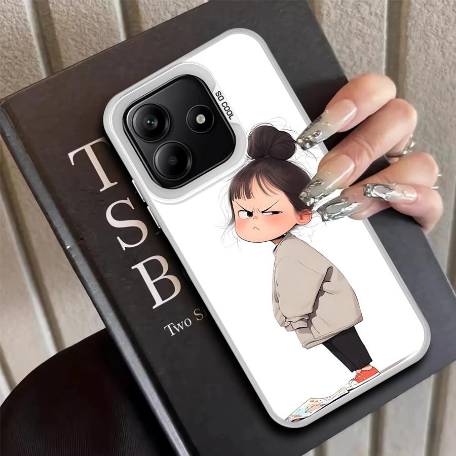 Милый Сердитый Чехол для Девочки для Xiaomi Poco F3 GT C50 F4 X3 NFC X5 C51 X3 Pro Задняя Крышка Телефона