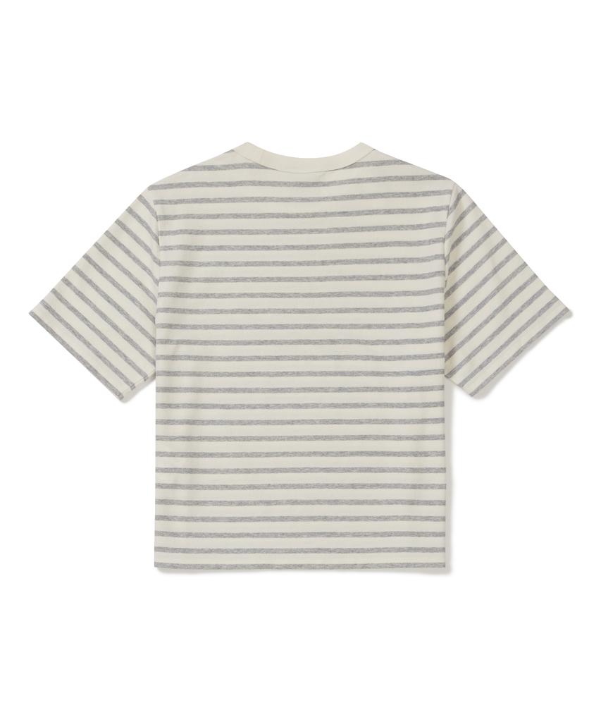 SNOWPEAK APPAREL Женская полосатая футболка с коротким рукавом из Sorona (S26Mwfts69) Серый