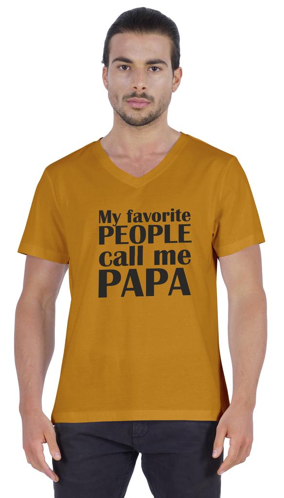 Inkmeso Мужская футболка Мои любимые люди называют меня папой Футболка с надписью «Письмо» в подарок папе Футболка для гордого папы и
