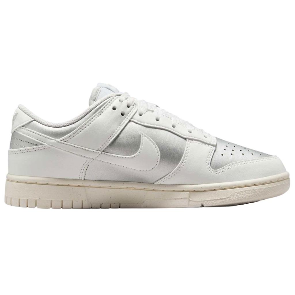 Nike Dunk Low Next Nature Sheer Lace Pack - женские кроссовки цвета металлик и платина, серебристые, саммит-белый, бледно-слоновая кость IB7311-001