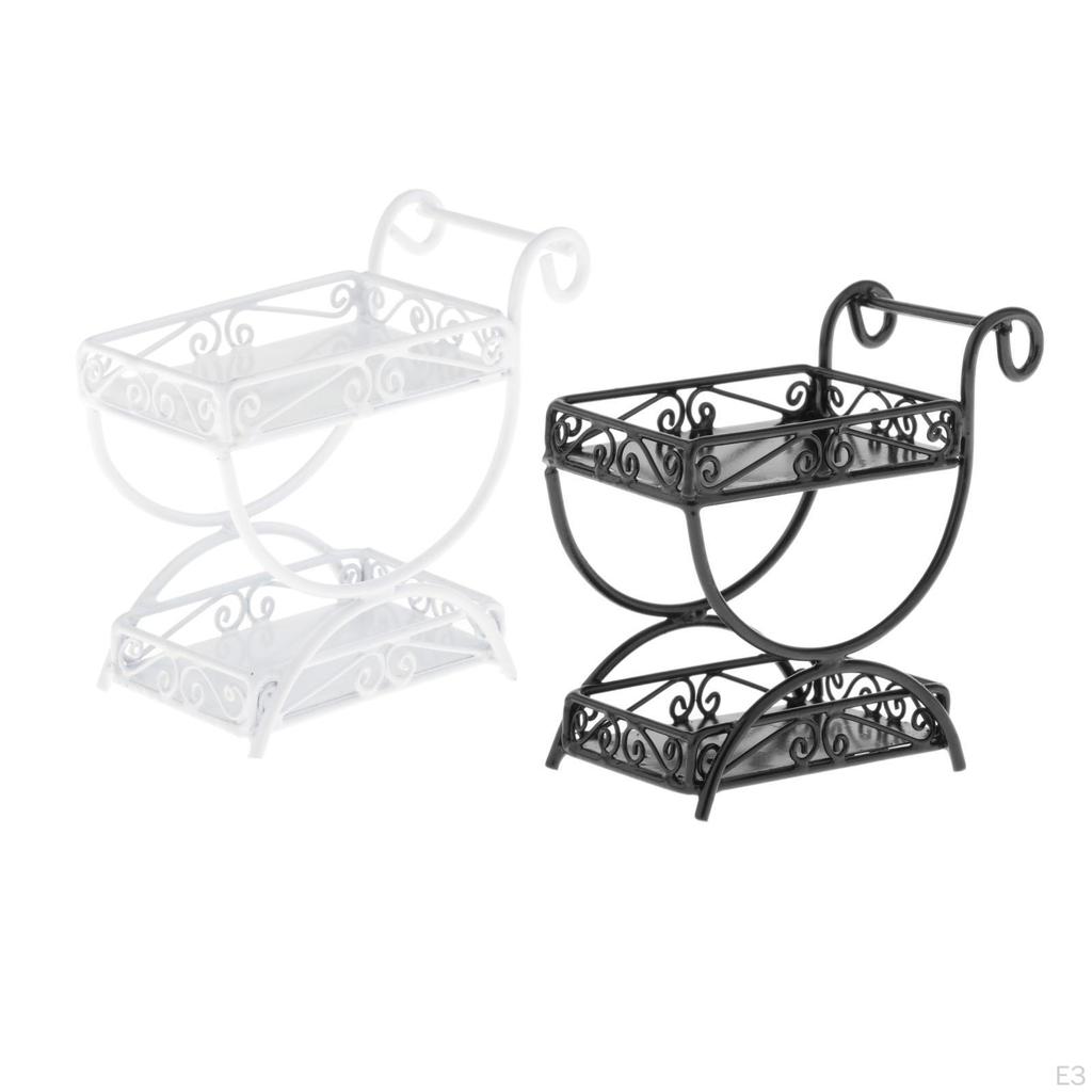 1/12 Dollhouse Flower Rack Kids Pretend Play Toy Collections Miniature Display Shelf Furniture for