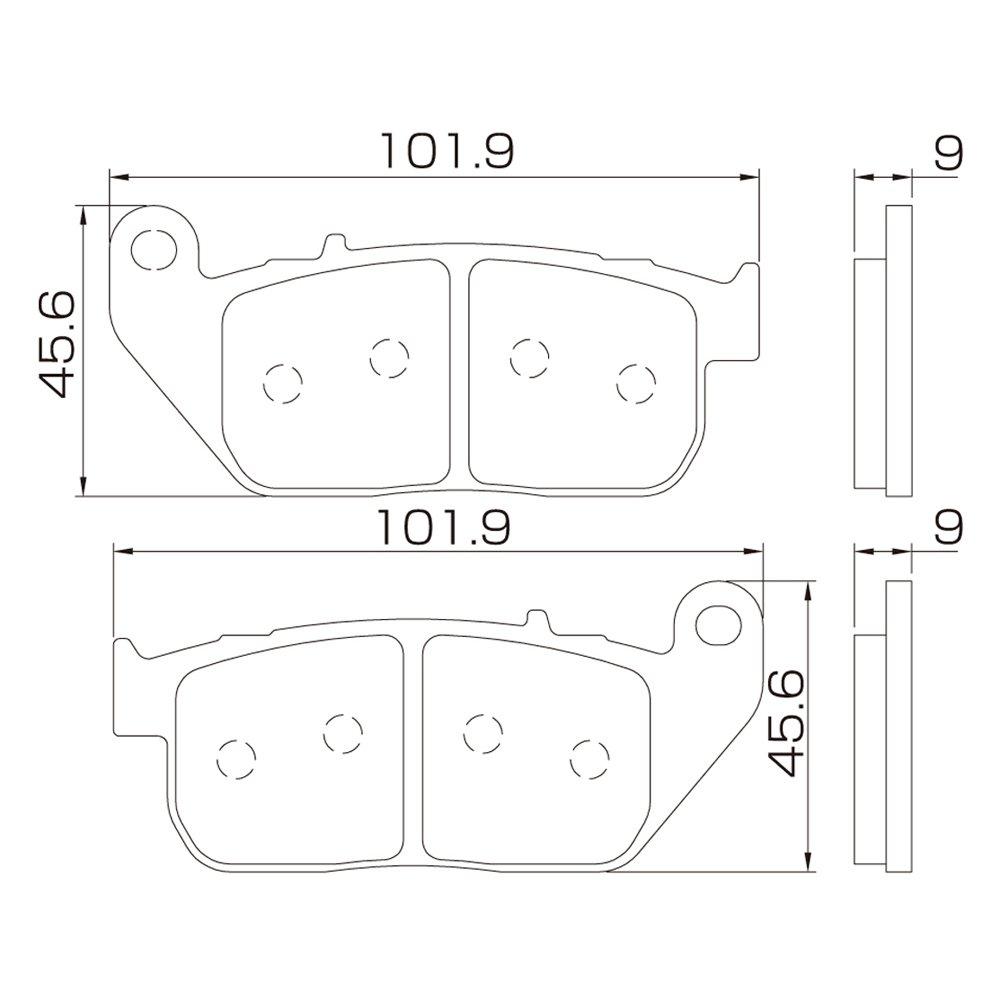 Daytona Motorcycle Brake Pad H-D Pad (Sintered Metal Pad) Sportster Forty Eight (11-13) [XL1200X] Sportster 883 Super Low (11-13) [XL883L] etc. F