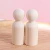 Male Female Blank Puppets Handmade Wooden Peg Doll Wedding Decoration Unpainted Figures Wood Crafts