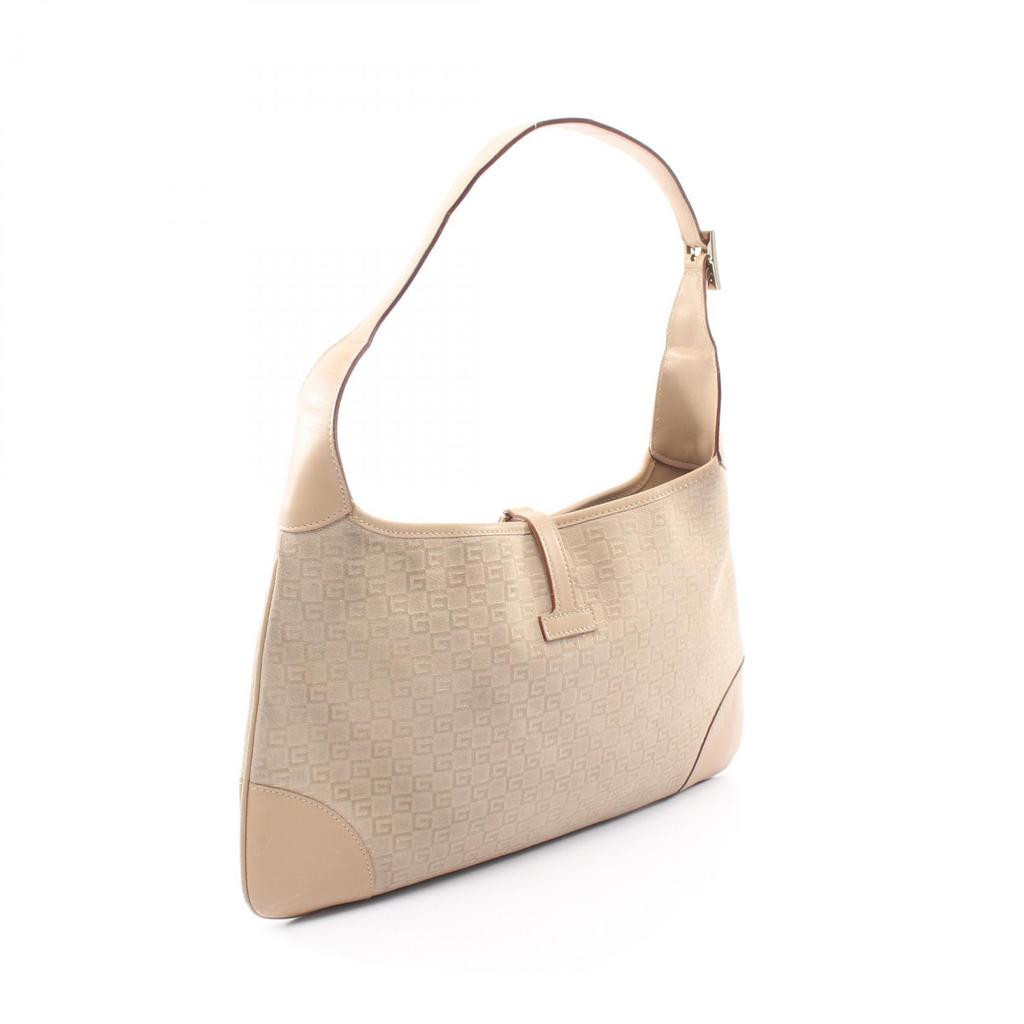 Used GUCCI Kandinsky G logo embossed Shoulder Bag 001 4057 Suede leather Beige Used Women