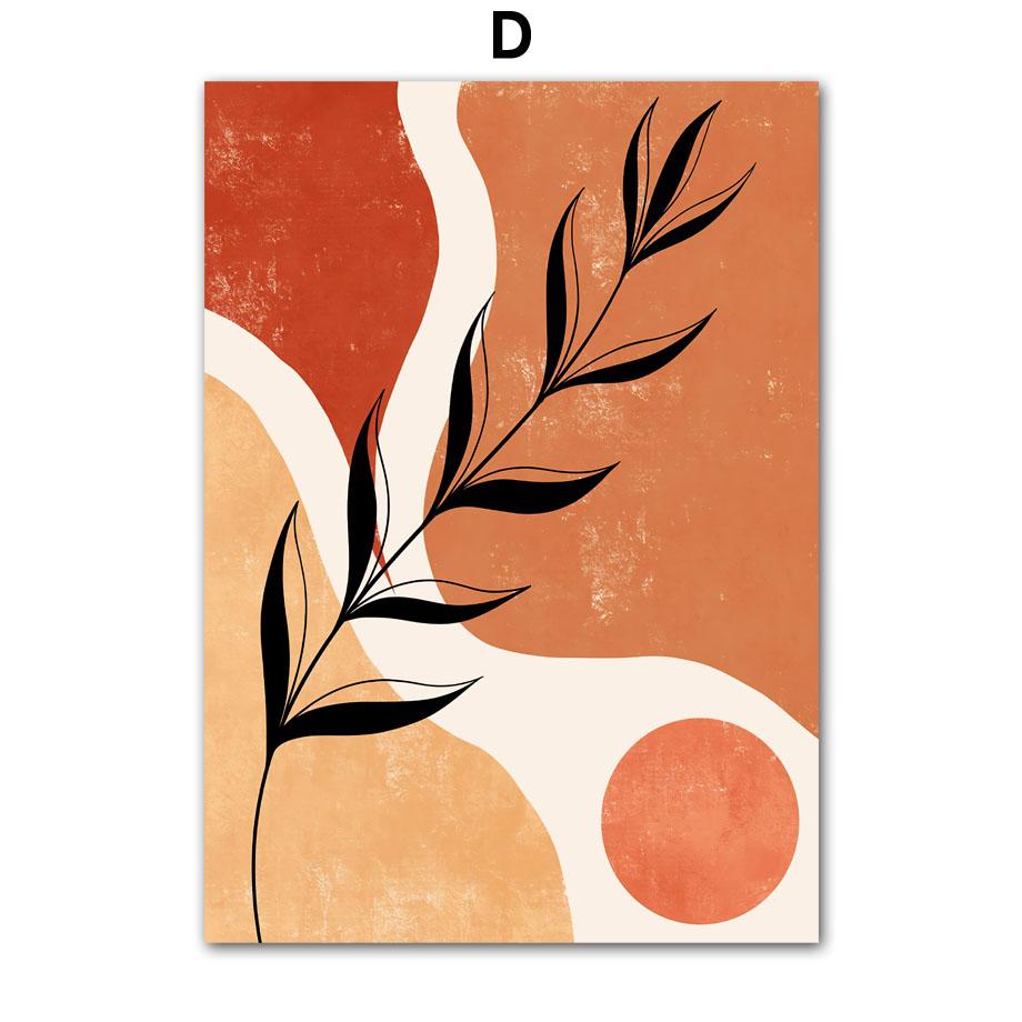 Настенная картина на холсте, красная, желтая линия, девушка, ветка ивы, минималистичные украшения для гостиной, постеры и принты, настенные панно