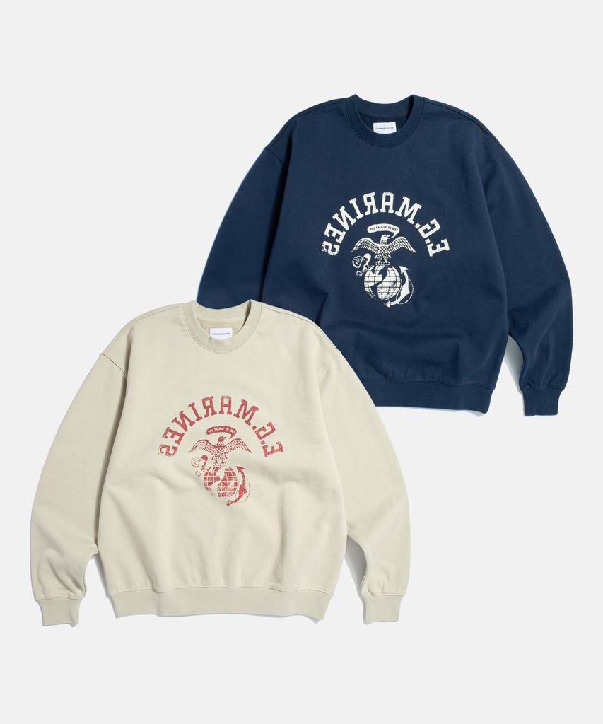ESPIONAGE Travis Marines Heavyweight Sweatshirt Navy