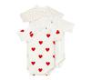 Heart Print Short Sleeve Set of 6 PB1 [Petit Bateau] Bodysuit, 3, Newborn, Baby, A04O700, Months, 67cm, Other, PB100,