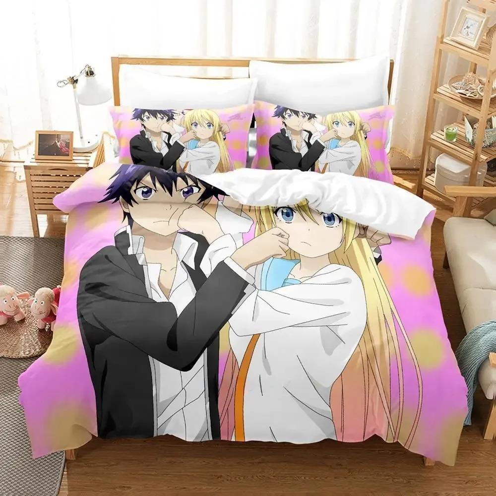 Новый комплект постельного белья Nisekoi Single Twin Full Queen King Size Bed Set Adult Kids Bedroom Duvetcover Sets 3D Print Anime Bed Set