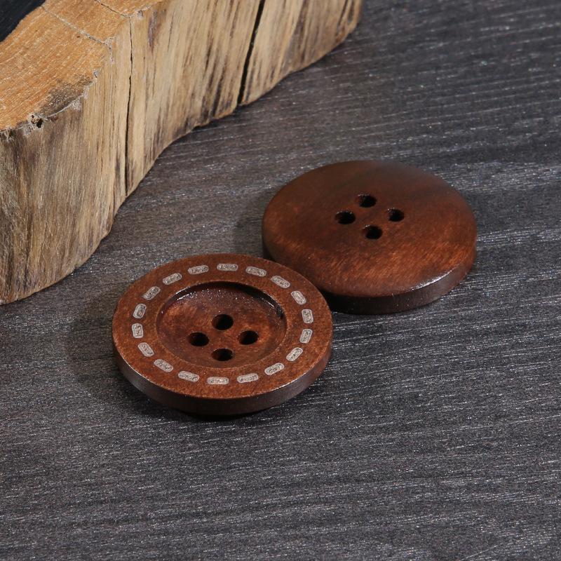 Solid Wood Clothes Buttons Men'S And Women'S Shirts Sweaters Jackets Button Accessories Children'S Coats Trench Coats Cardigan Wood Buttons
