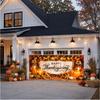 Thanksgiving Garage Door Cover 13x6Ft Pumpkin Harvest Garage Door Banner