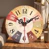 Battery Operated Round Wall Clock Quartz Movement Wood Wall Clock Vintage Wall Clock  Home Office