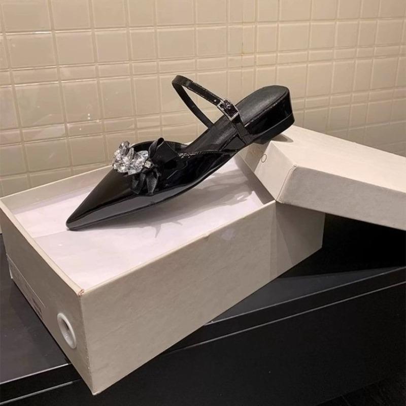 Остроносые сандалии-баотоу с внутренней платформой, женские летние новые туфли на воздушной пятке с вырезом и ремешком на пятке