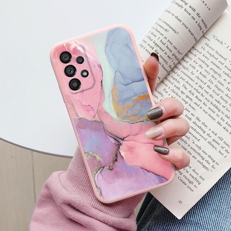 Чехол для Samsung Galaxy A53 5G A 53 Задняя крышка Защитный силиконовый Funda Модный Мраморный Каменный Текстурный Coque для Samsung A53 Capa
