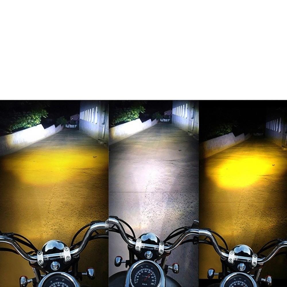 Waterproof Super Bright Headlights Dual Color Lights Fisheye Lights  Driving Light