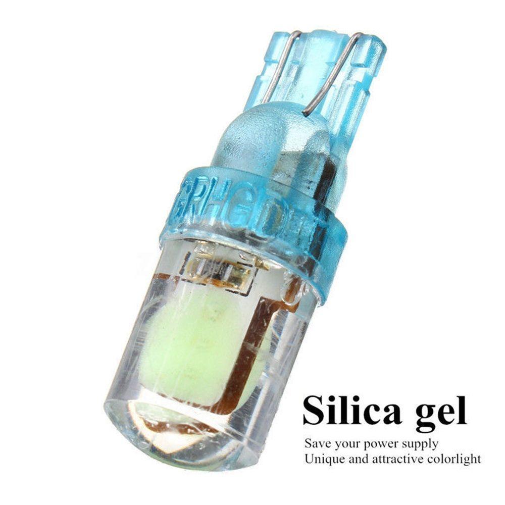 2Pcs T10 194 W5W Super Bright Lamp Silica COB LED Car License Plate Light Width Bulb Ice Blue DC 12V