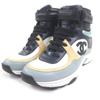 Great CHANEL High cut sneakers COCO Mark multicolor leather mens 40 G33865 Used