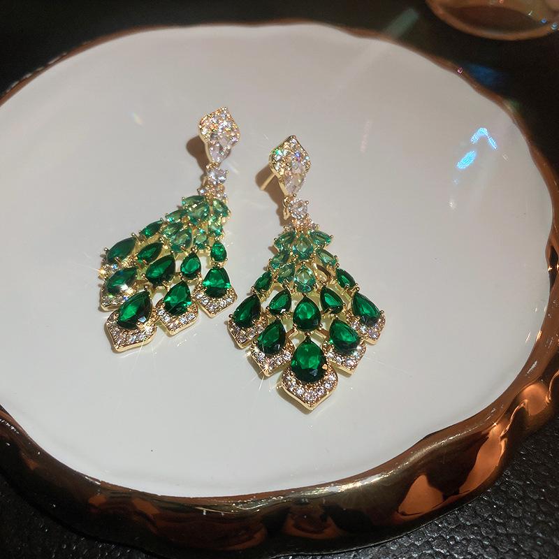 Винтажные серьги-капли с жемчугом и бриллиантовой инкрустацией - Ретро-стиль, Легкая роскошь, Высококачественный дизайн