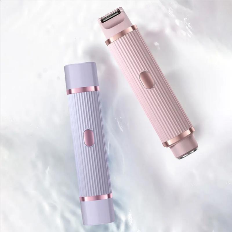 Бритва для тела для женщин Водонепроницаемая бритва для удаления волос Перезаряжаемый триммер для лобковых волос 2 в 1 для лобковых ног и волос на теле