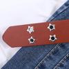 Wide Side For Man Star Hole Waist Strap Women Waistband Double Grommet Hole Korean Waist Belts