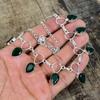 Emerald Silver Necklace, Green Color Necklace, Gemstone Necklace, 925 Sterling Silver Jewelry, 925 Silver Crystal Dainty Necklace For Her