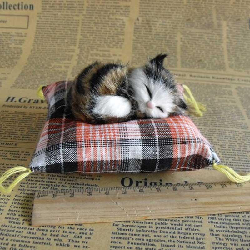 Имитация игрушки для кошек Украшения Имитация животных Цветок Кошка Ткань Подушка Кошачий сон Кошка Настольная кукла Украшения