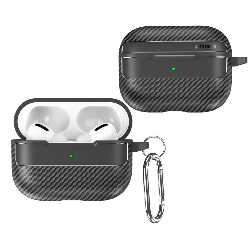 KEYSION Противоударный чехол для AirPods Pro 3 Текстура углеродного волокна Мягкий силиконовый чехол из ТПУ для Bluetooth-наушников для AirPods Pro 3 2025