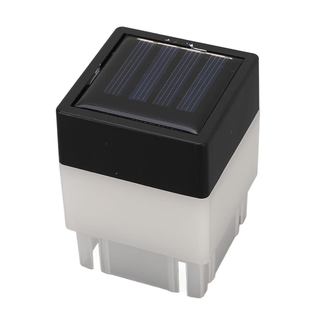 Post Cap Light Solar Powered LED Warm Yellow Lighting Fence Post Cap Light for Garden Patio