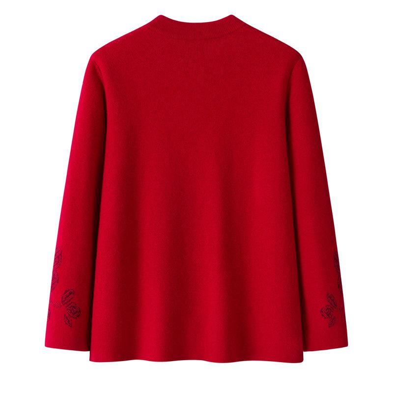 Женский шерстяной кардиган с круглым вырезом, пальто-свитер, осень/зима 2025